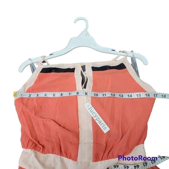 Lucy Paris Peach And Orange-Coral Flowy Maxi Dress - Picture 8 of 10